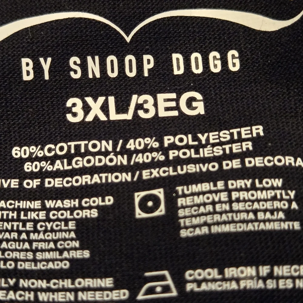 Snoop Dogg black t shirt gold blue red mens size 3X brand new with tags - Picture 7 of 7